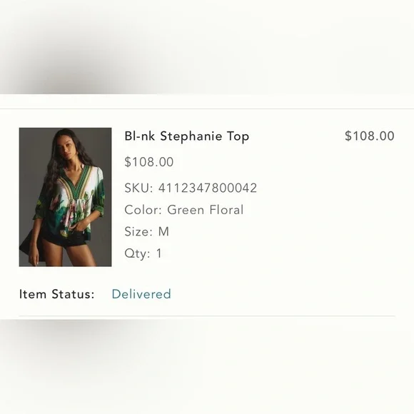 Bl-nk London top from Anthropologie. - Picture 3 of 3